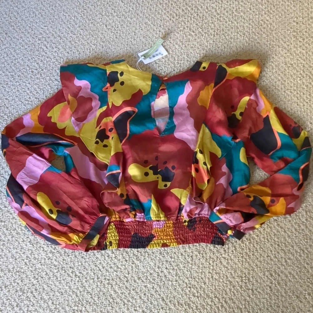 New Marine Layer floral print blouse - Picture 5 of 6